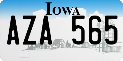 IA license plate AZA565
