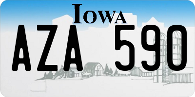 IA license plate AZA590