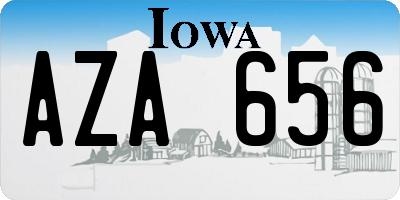 IA license plate AZA656