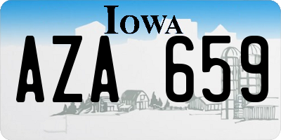 IA license plate AZA659