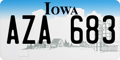 IA license plate AZA683