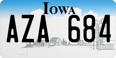 IA license plate AZA684