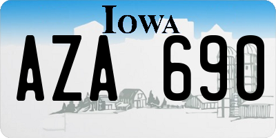 IA license plate AZA690