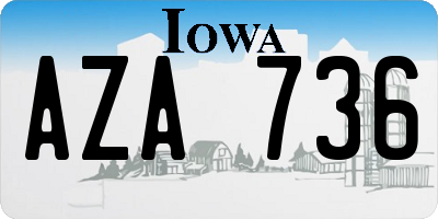 IA license plate AZA736
