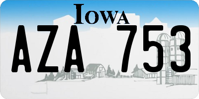IA license plate AZA753