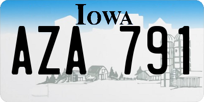 IA license plate AZA791