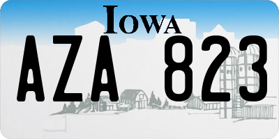 IA license plate AZA823