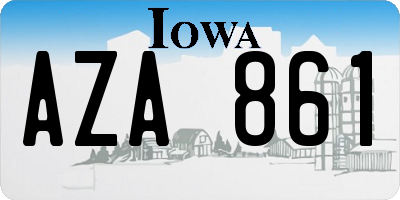 IA license plate AZA861