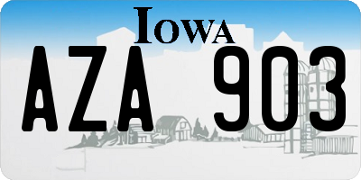 IA license plate AZA903