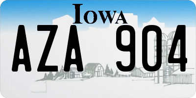 IA license plate AZA904