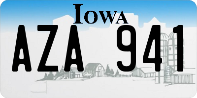 IA license plate AZA941