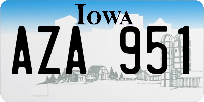 IA license plate AZA951
