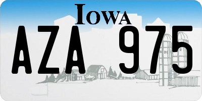 IA license plate AZA975