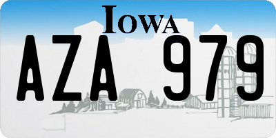 IA license plate AZA979