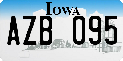 IA license plate AZB095