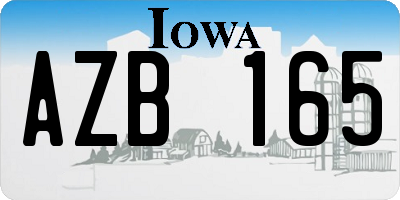 IA license plate AZB165