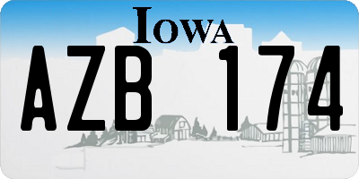 IA license plate AZB174