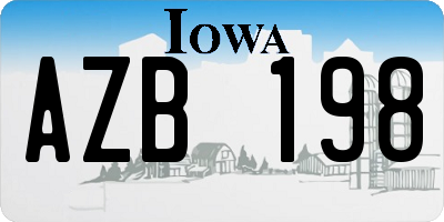 IA license plate AZB198