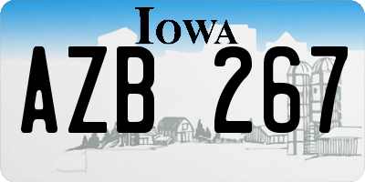 IA license plate AZB267