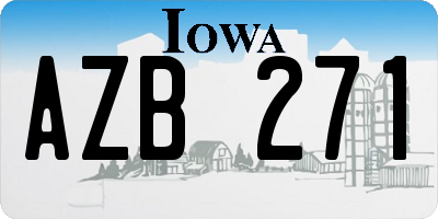 IA license plate AZB271