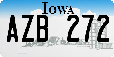 IA license plate AZB272