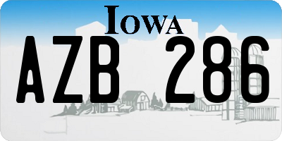 IA license plate AZB286