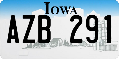 IA license plate AZB291