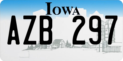 IA license plate AZB297