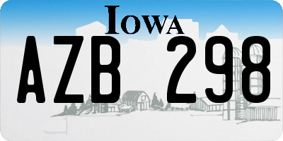 IA license plate AZB298
