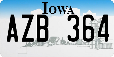 IA license plate AZB364