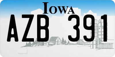 IA license plate AZB391