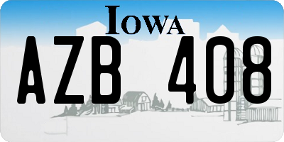 IA license plate AZB408