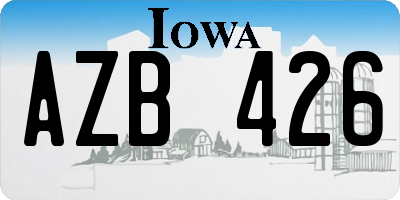 IA license plate AZB426