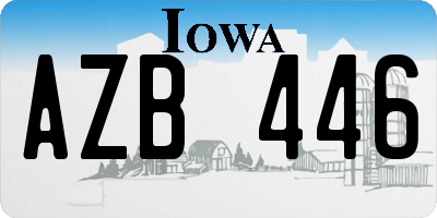 IA license plate AZB446