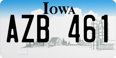 IA license plate AZB461