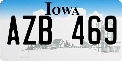 IA license plate AZB469