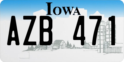 IA license plate AZB471