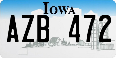IA license plate AZB472