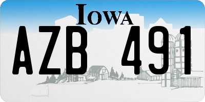 IA license plate AZB491