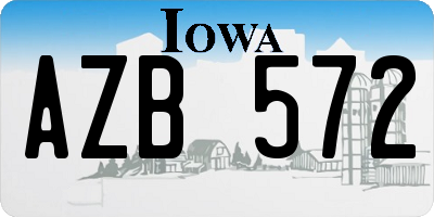 IA license plate AZB572