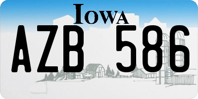 IA license plate AZB586