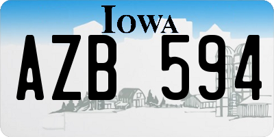IA license plate AZB594