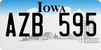 IA license plate AZB595