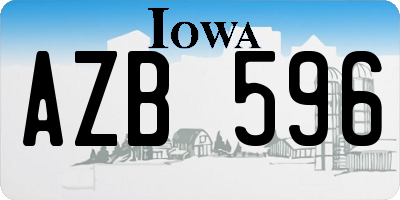 IA license plate AZB596