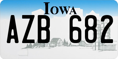 IA license plate AZB682
