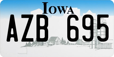 IA license plate AZB695