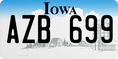 IA license plate AZB699