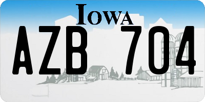 IA license plate AZB704