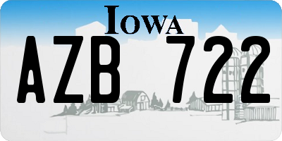 IA license plate AZB722