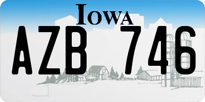 IA license plate AZB746